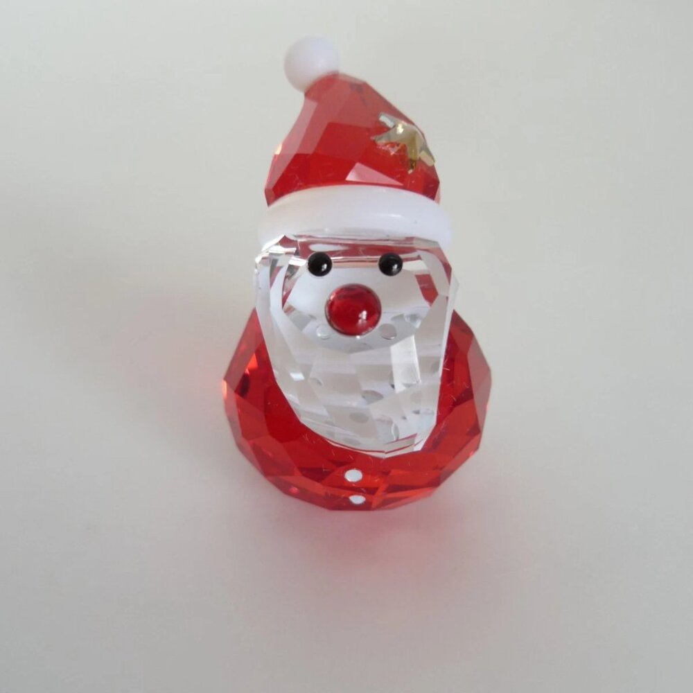 Swarovski Crystal Rocking Santa Figurine Holiday Made in Austria #1143 NIB